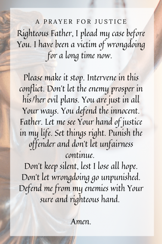 A Prayer for Justice With Enemies