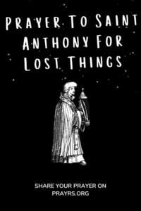 Prayer To Saint Anthony For Lost Things