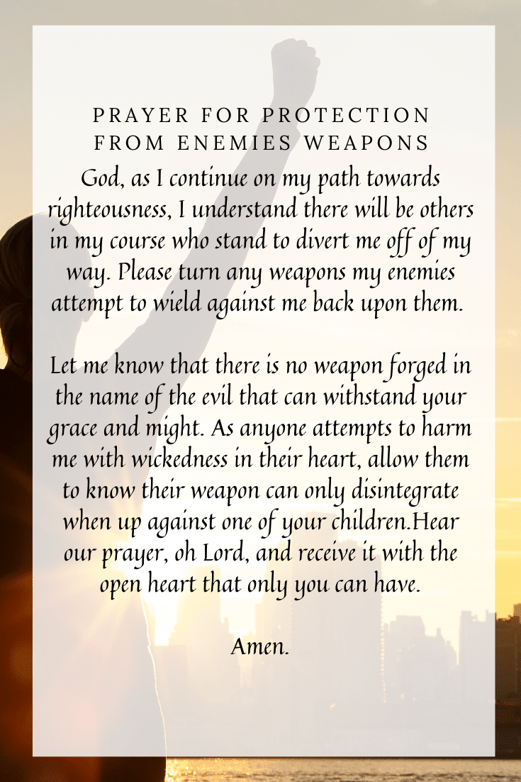 bible prayer against enemies