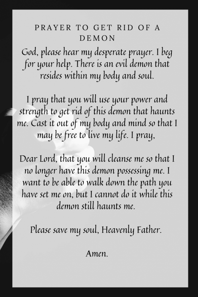 Prayer to get rid of a demon