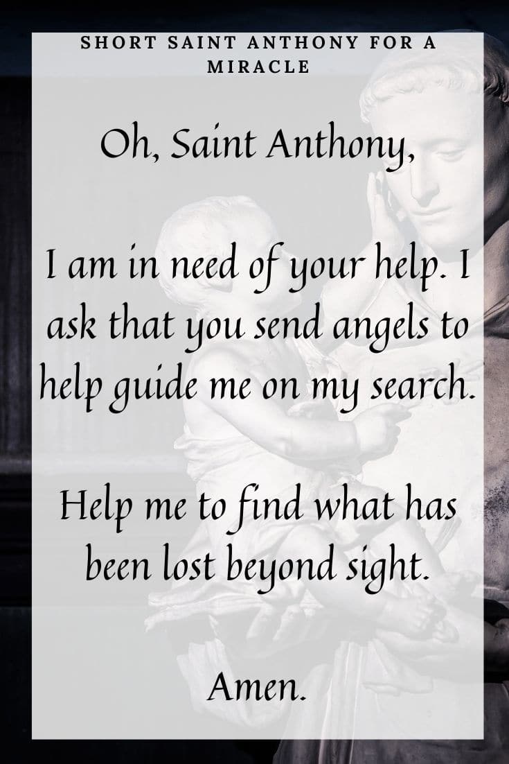 Short Saint Anthony for a Miracle
