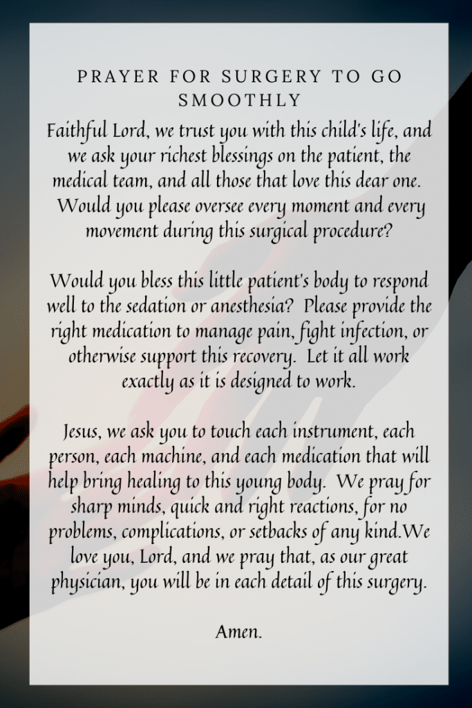 Prayer for Surgery to Go Smoothly