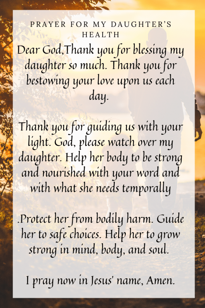 Prayer for my Daughter’s Health
