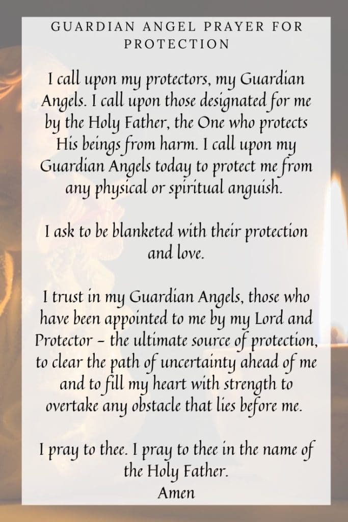 Guardian Angel Prayer For Protection