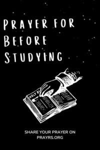 Prayer for Before Studying