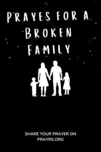 Prayer for a Broken Family