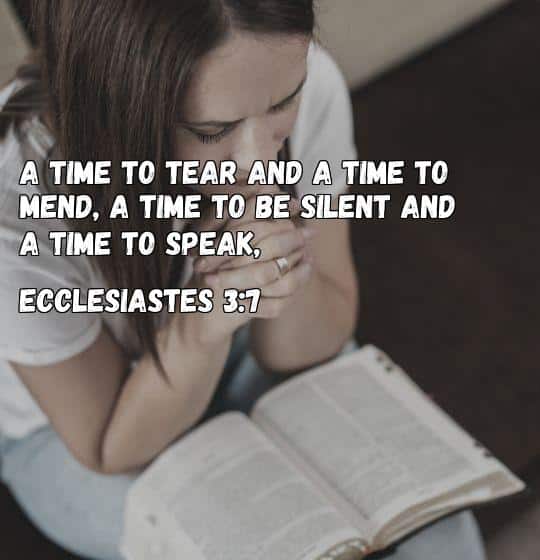 bible verse about being quiet