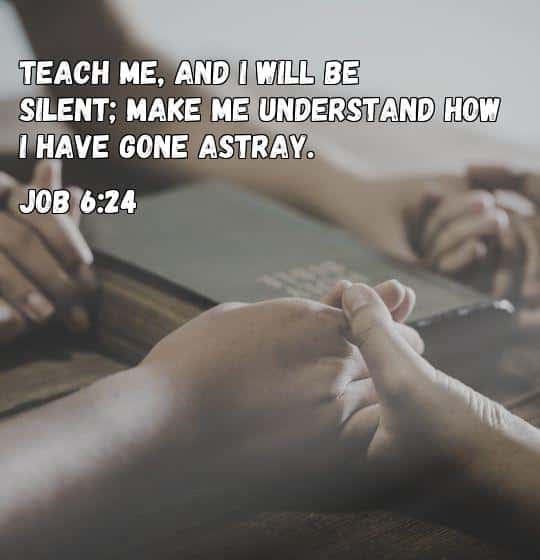 bible verse for being quiet