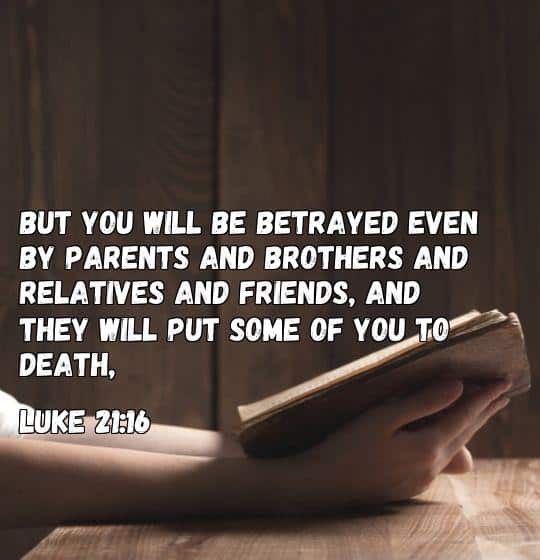 bible verse about betrayal